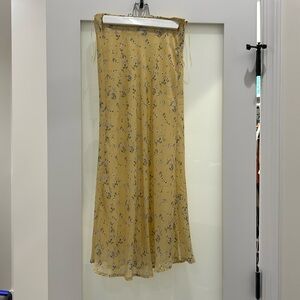 PP yellow midi dress - flowy and comfortable with side zipper